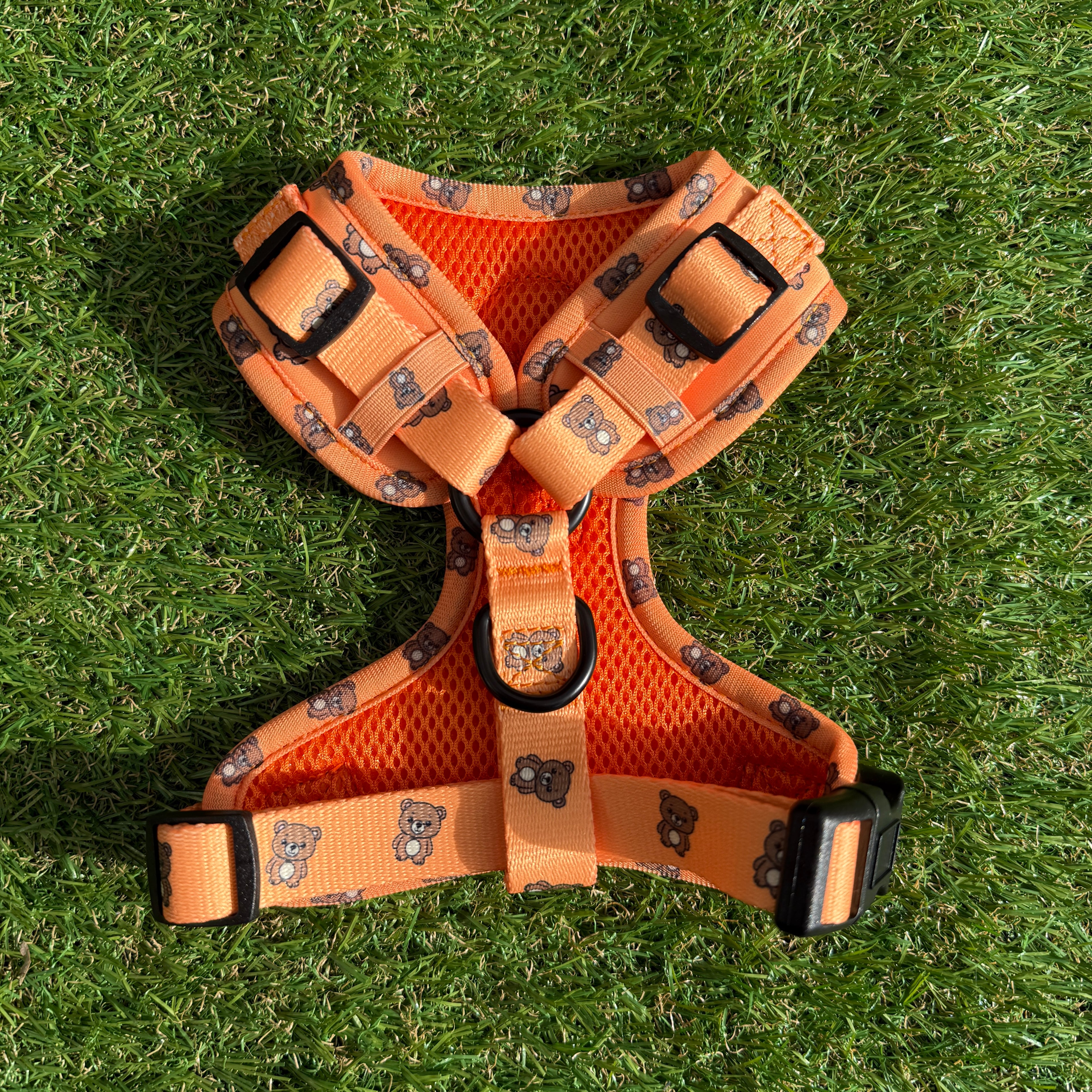 Hondentuigje oranje met beertjes - Bark & Bear