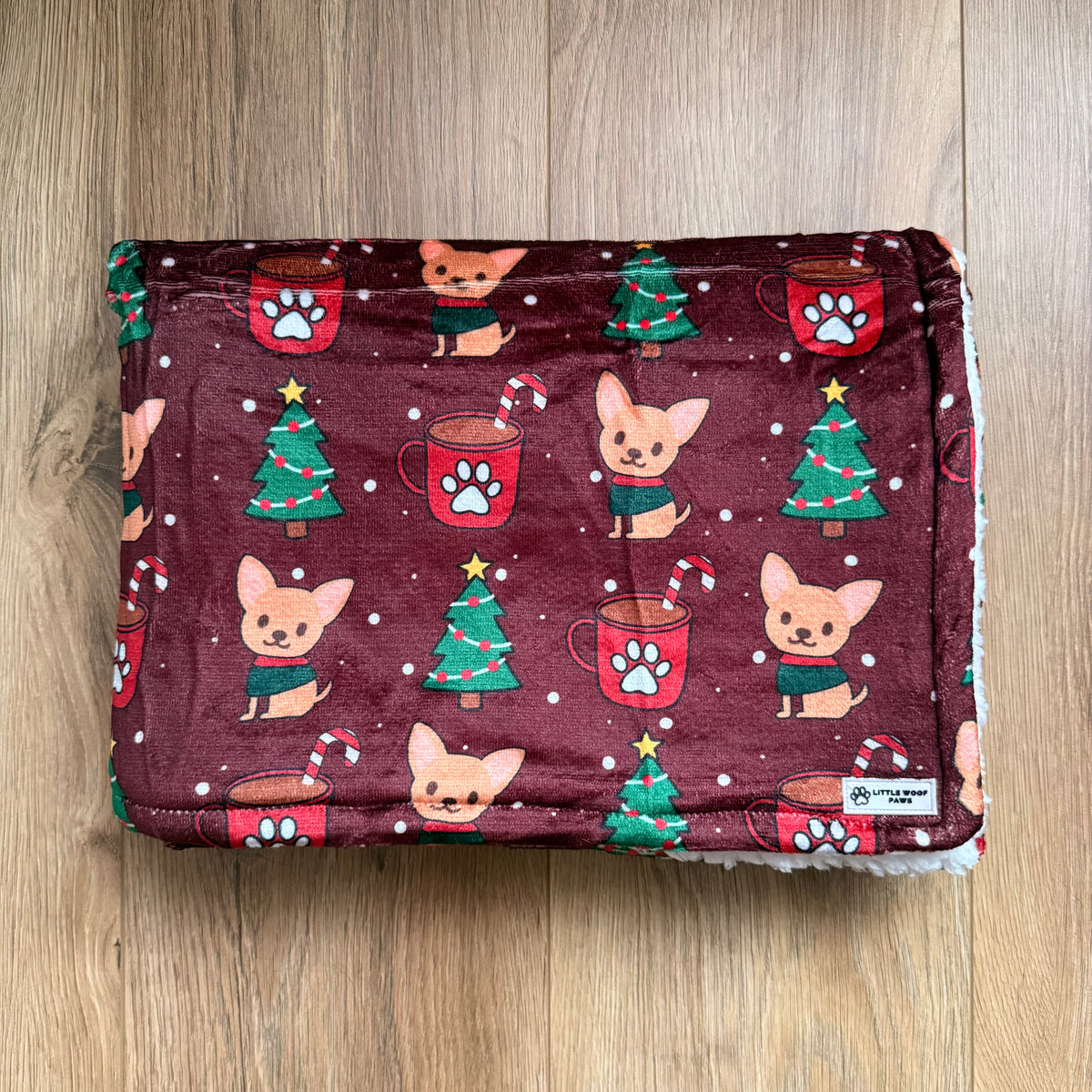 Hondendeken kerst rood