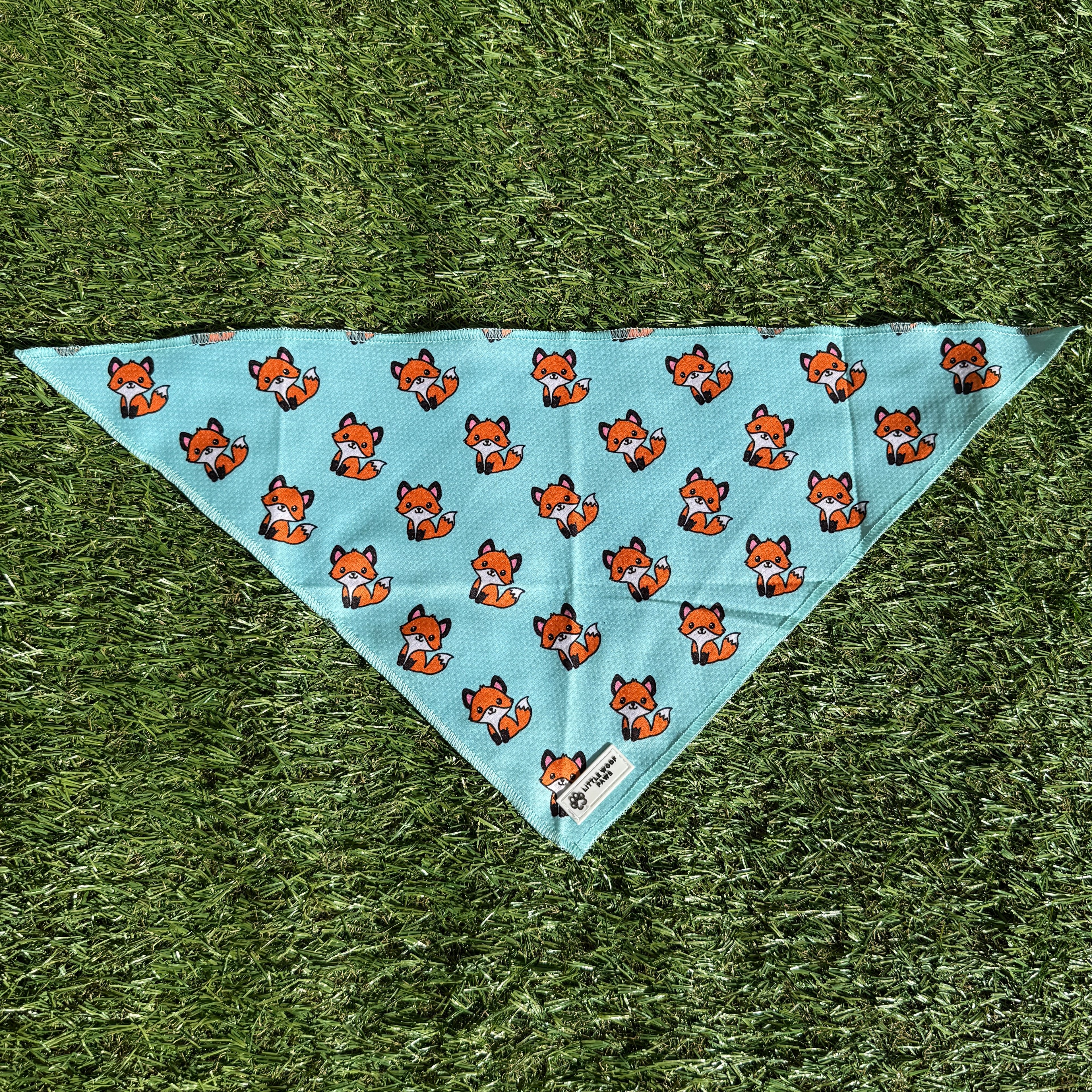 Hondenbandana blauw met vosjes - Fur & Fox