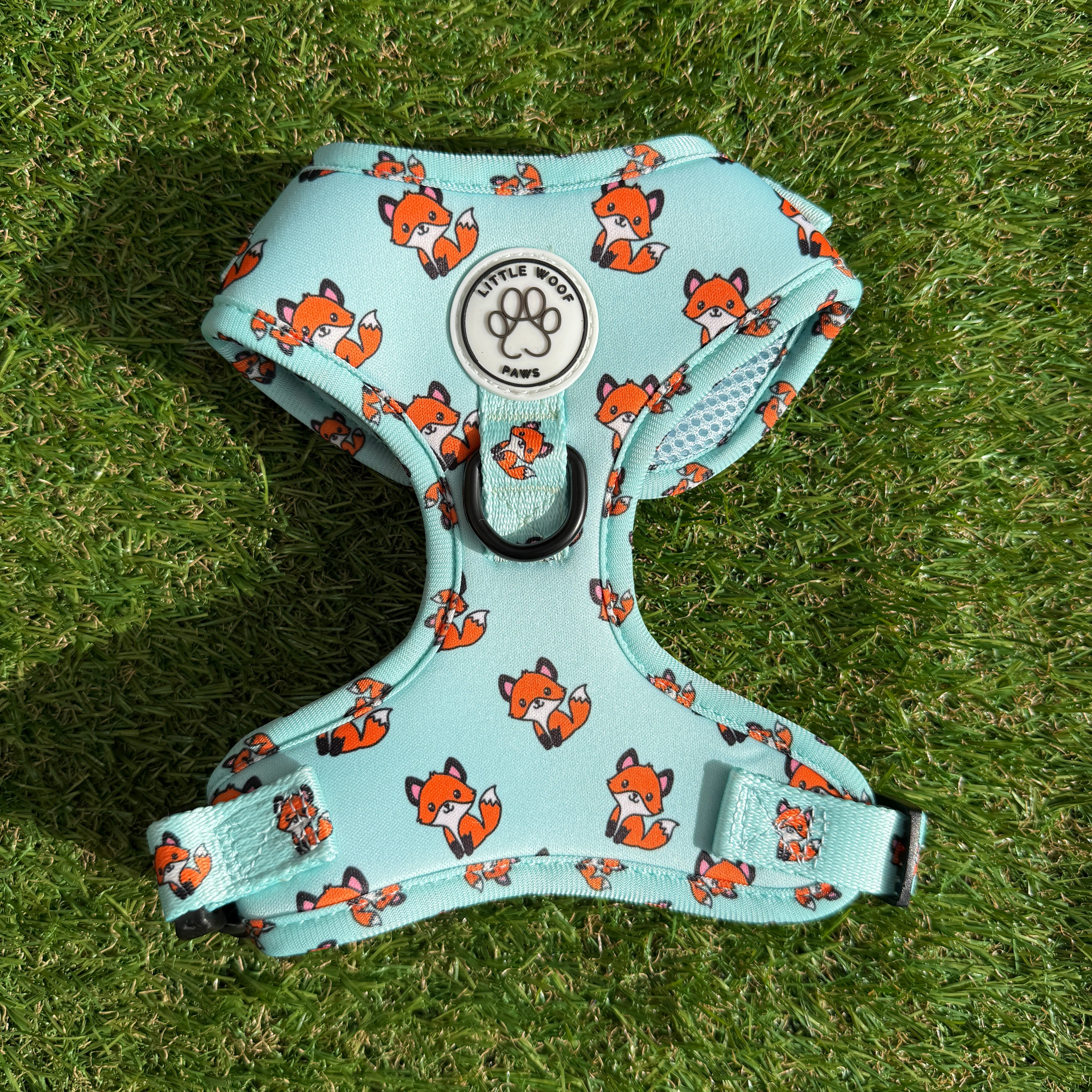 Hondentuigje blauw met vosjes - Fur & Fox