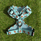 Hondentuigje blauw met vosjes - Fur & Fox