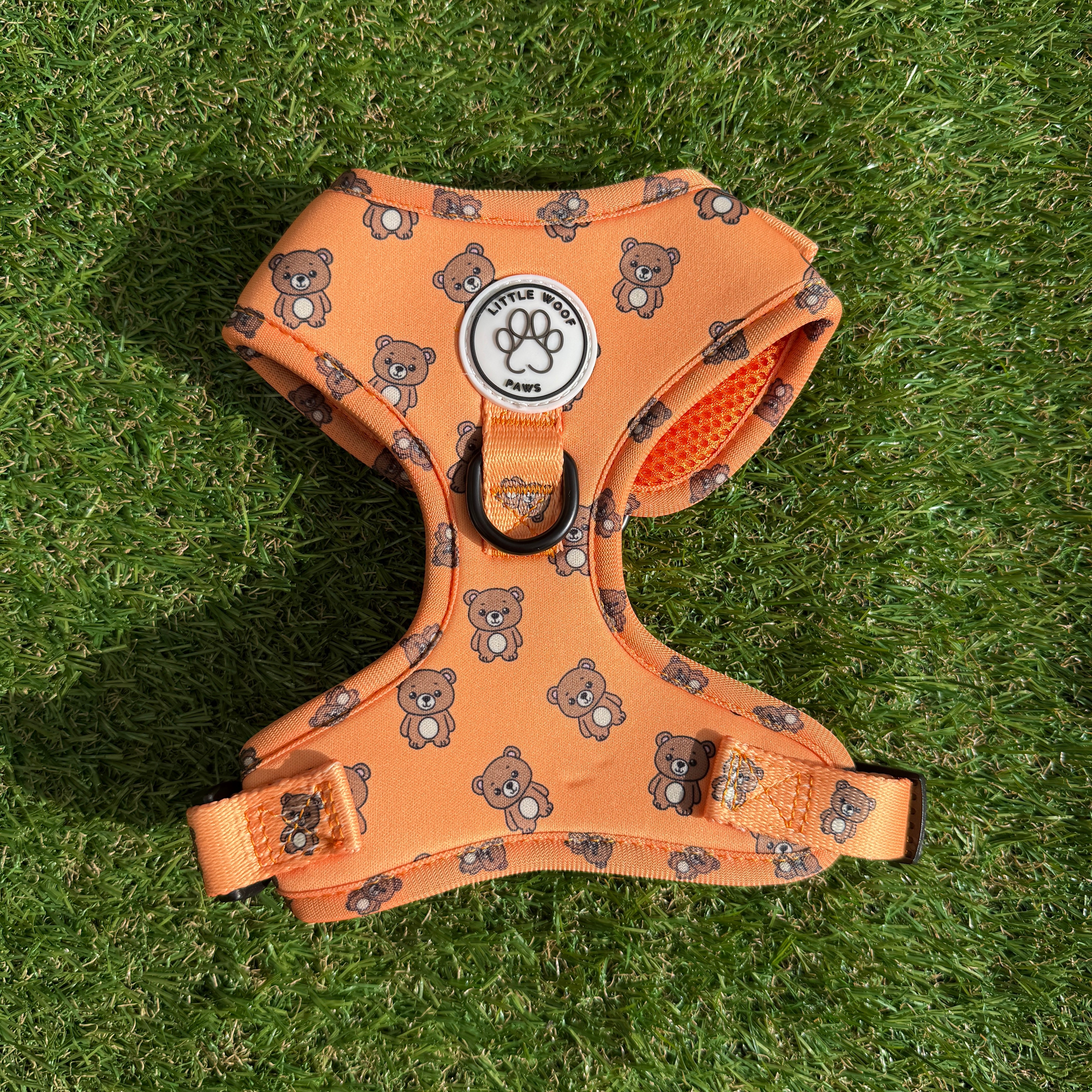 Hondentuigje oranje met beertjes - Bark & Bear