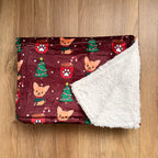 Hondendeken kerst rood