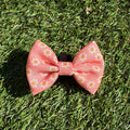 Pink dog bow tie with flowers - Dazzling Daisy
