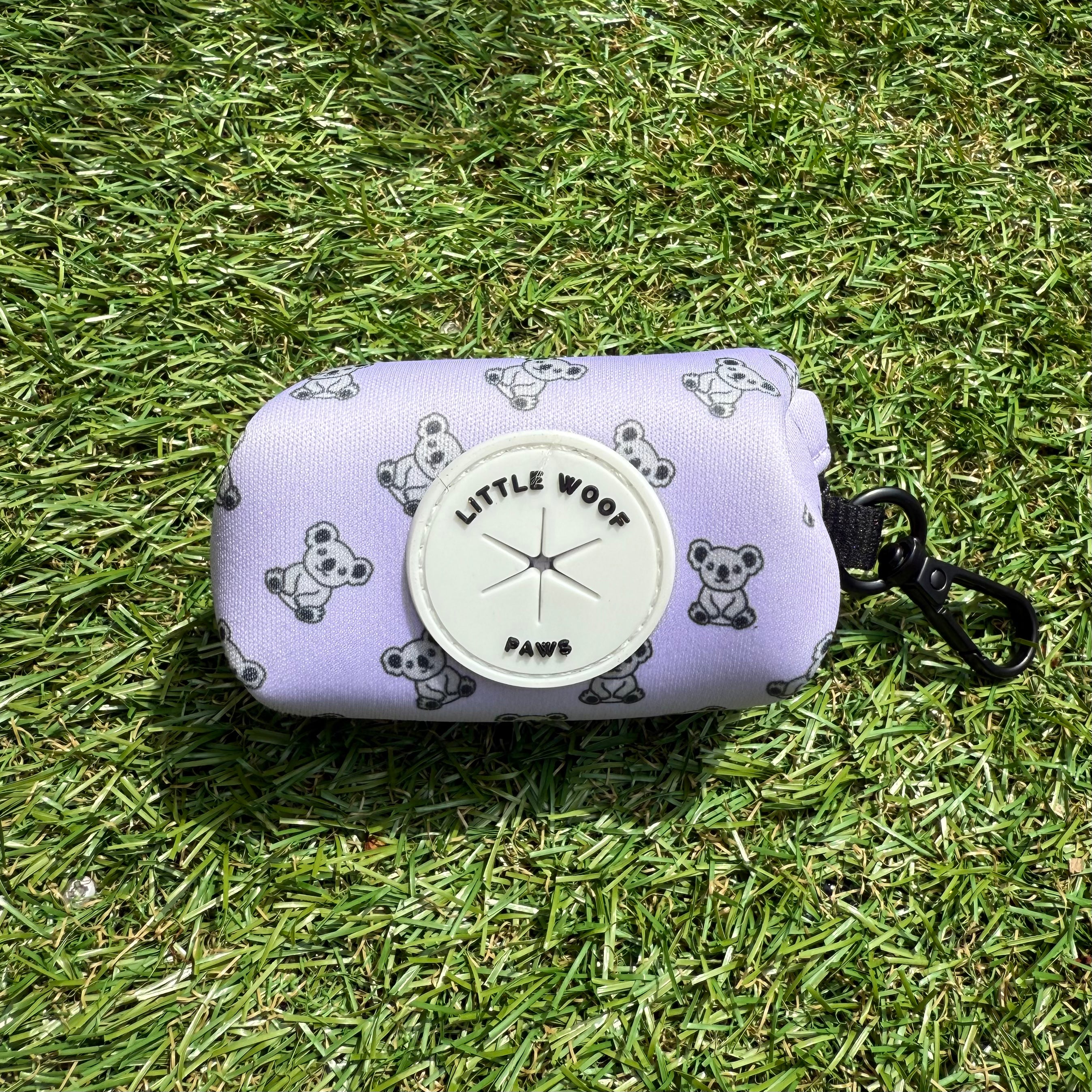 Honden zakjeshouder paars met koala’s - Kiss & Koala