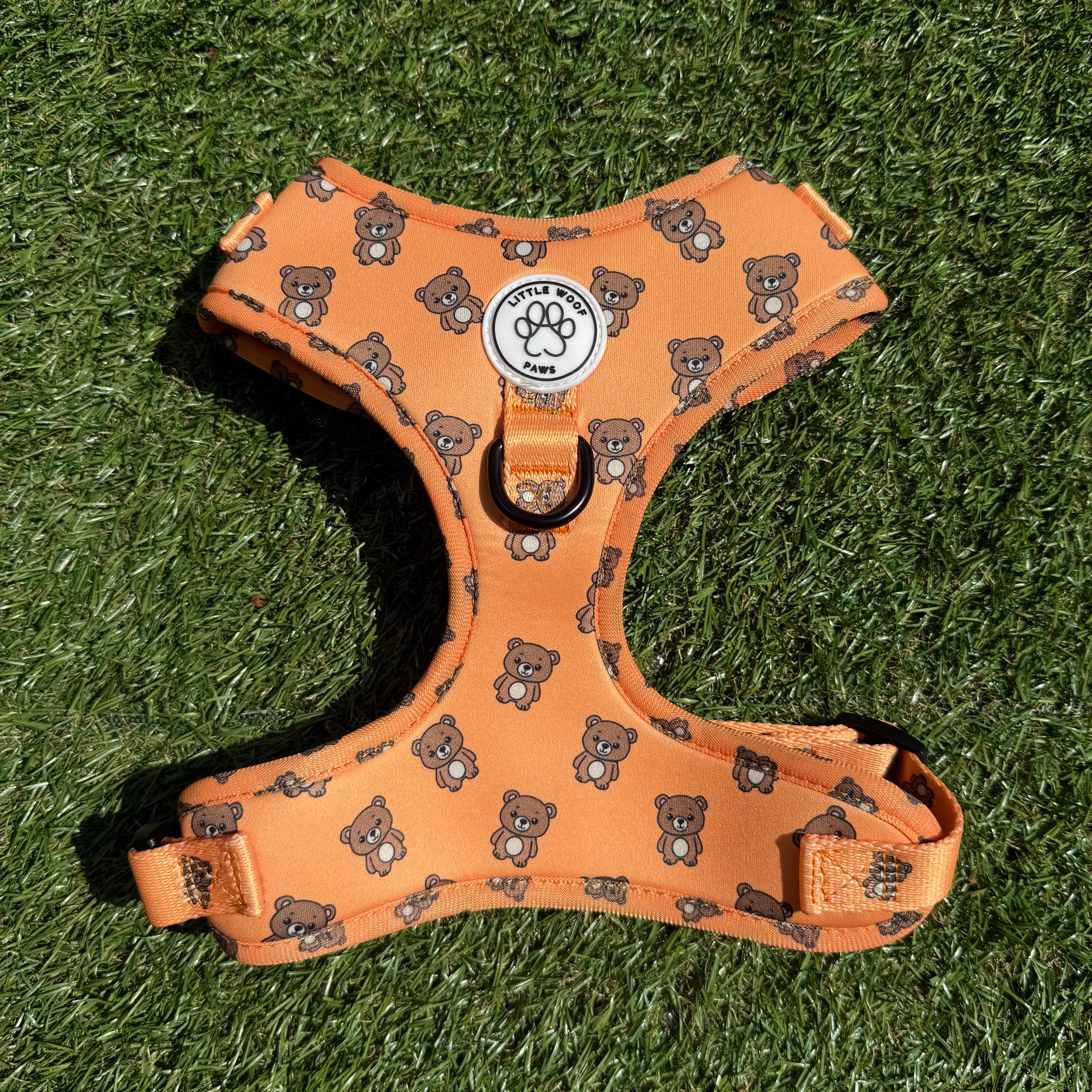 Hondentuigje oranje met beertjes - Bark & Bear