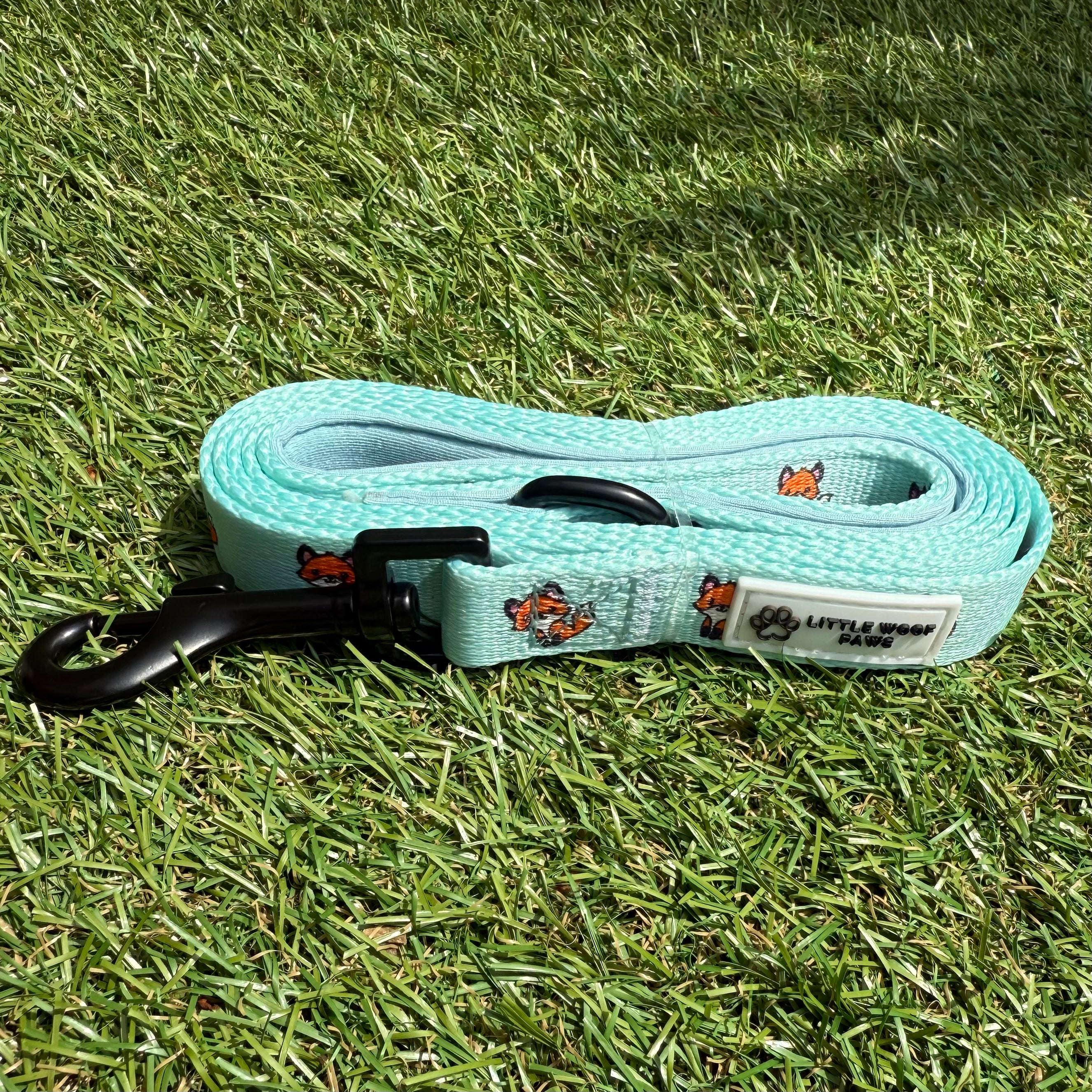 Hondenlijn blauw met vosjes - Fur & Fox