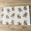 Handgemaakt - Bear hondenkleedje beige met beertjes