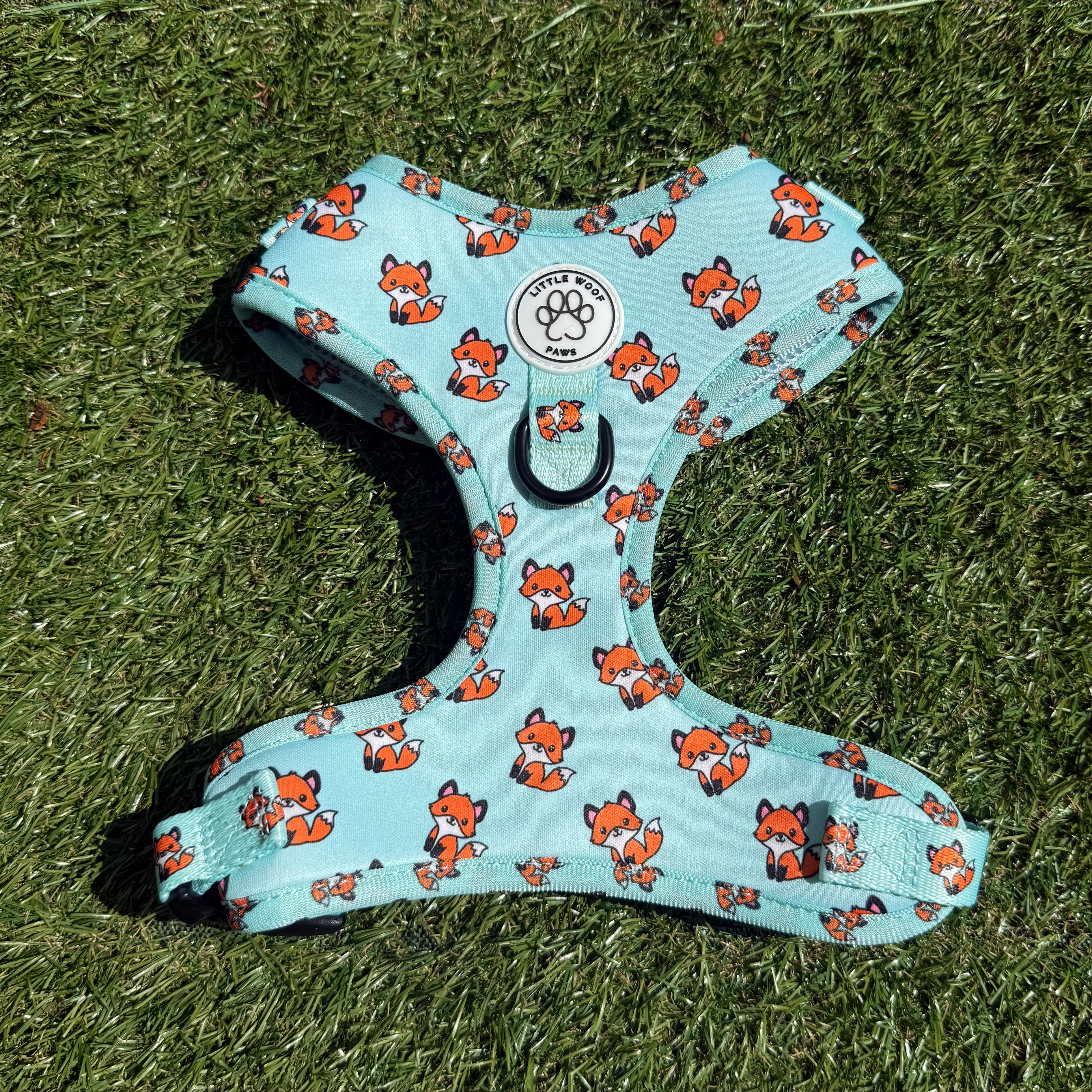 Hondentuigje blauw met vosjes - Fur & Fox